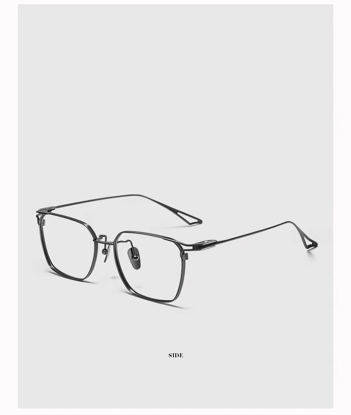 Men's Oversized Ultra-Light Pure Titanium Full-Rim Glasses