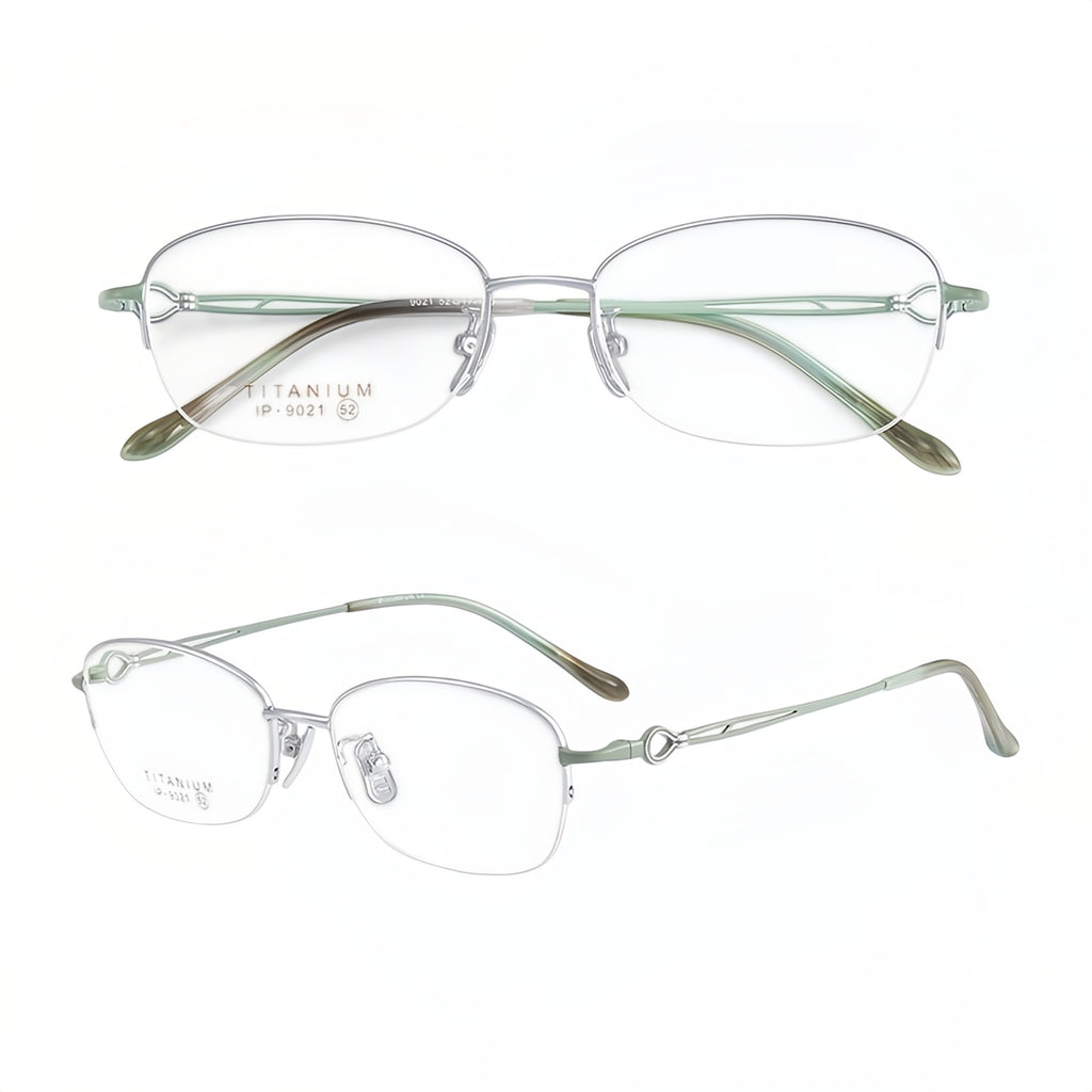 Vintage Minimalist Timeless Semi-Rimmed Eyeglasses