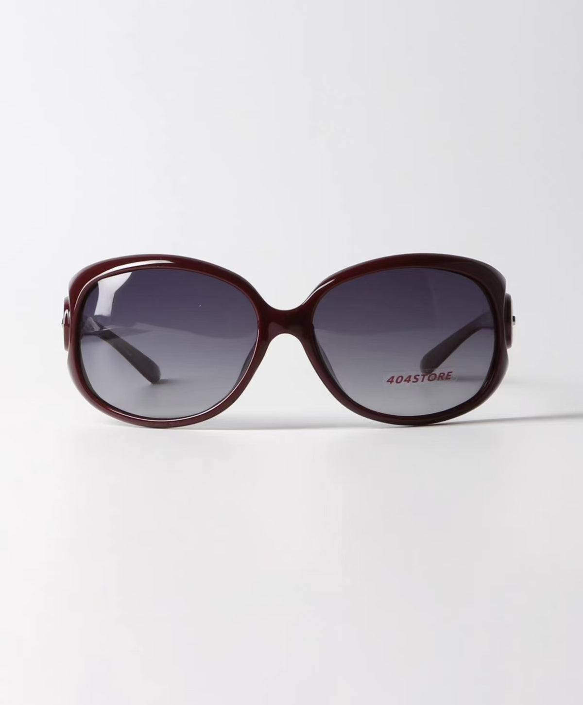 Women’s Burgundy full-rim oversized oval sunglasses, front view