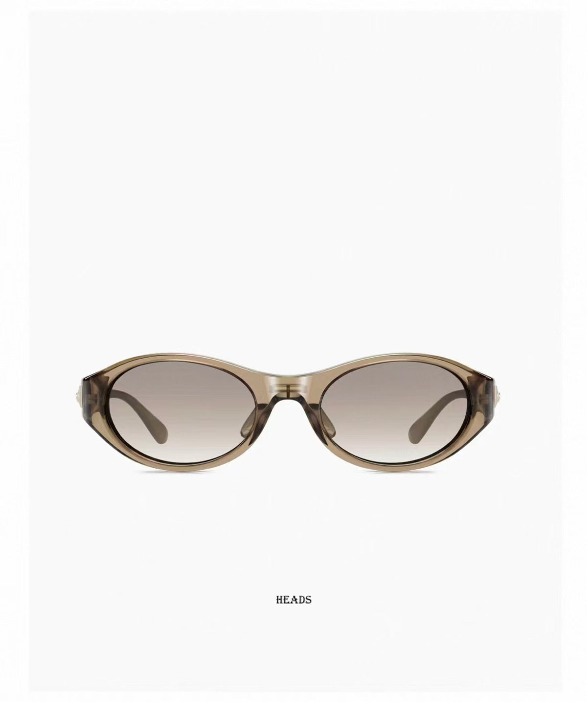 Women’s Light Amber full-rim cat-eye sunglasses, front and three-quarter views