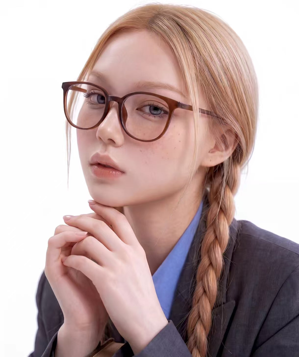 Women’s Ultra-Light Retro Oversized Prescription Ready Glasses Frame