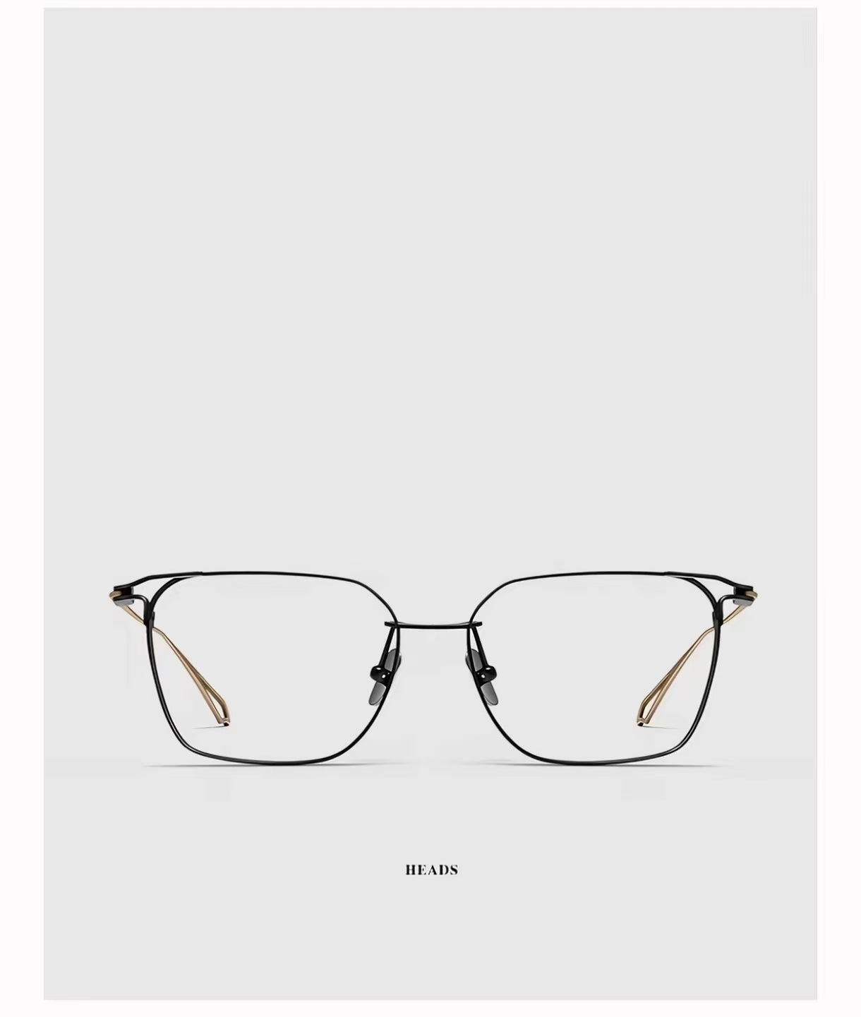 Men's Oversized Ultra-Light Pure Titanium Full-Rim Glasses