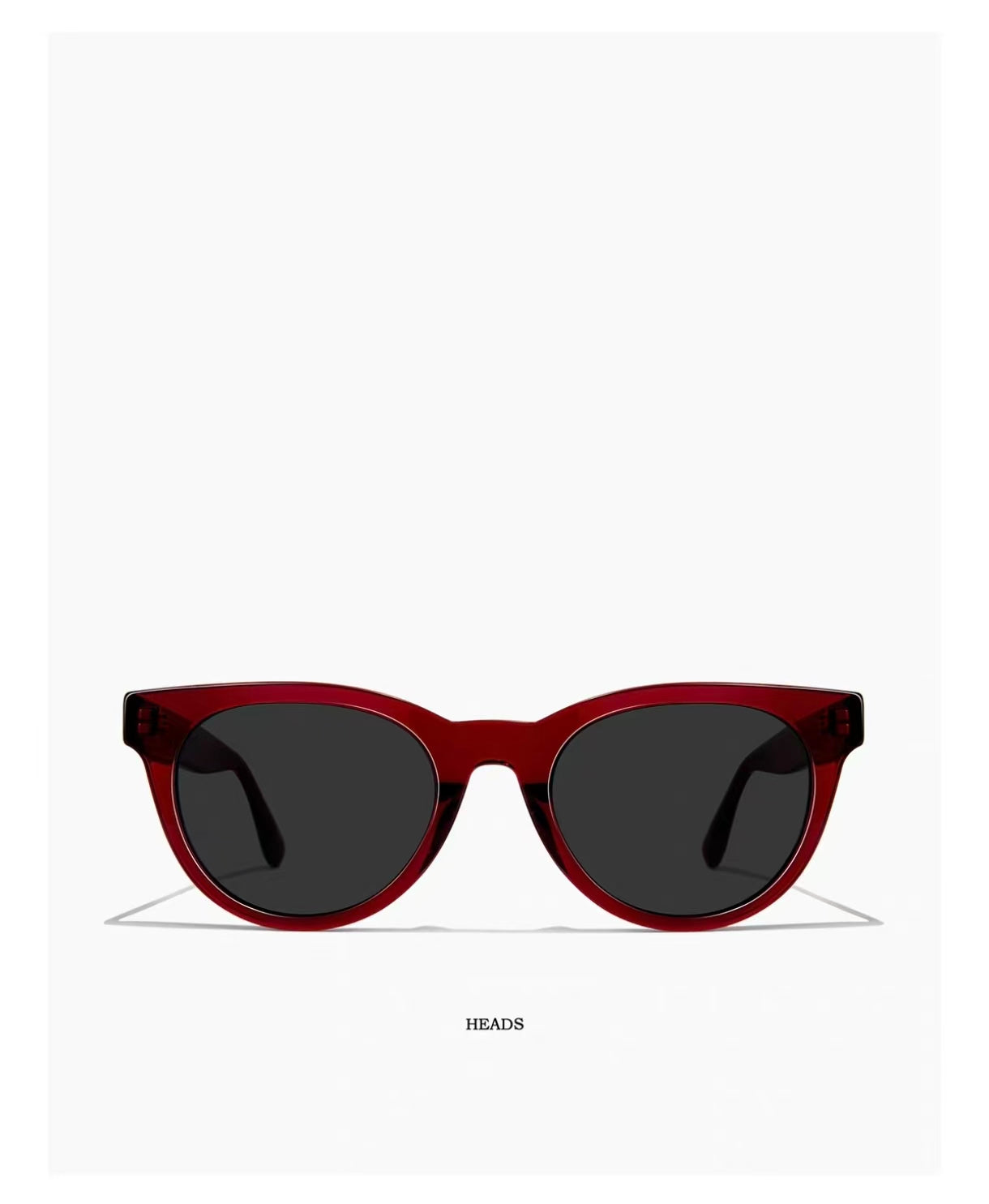 Burgundy front product view of Summer Beach Women’s Luxury Acetate Nylon Cream UV400 Sunglasses