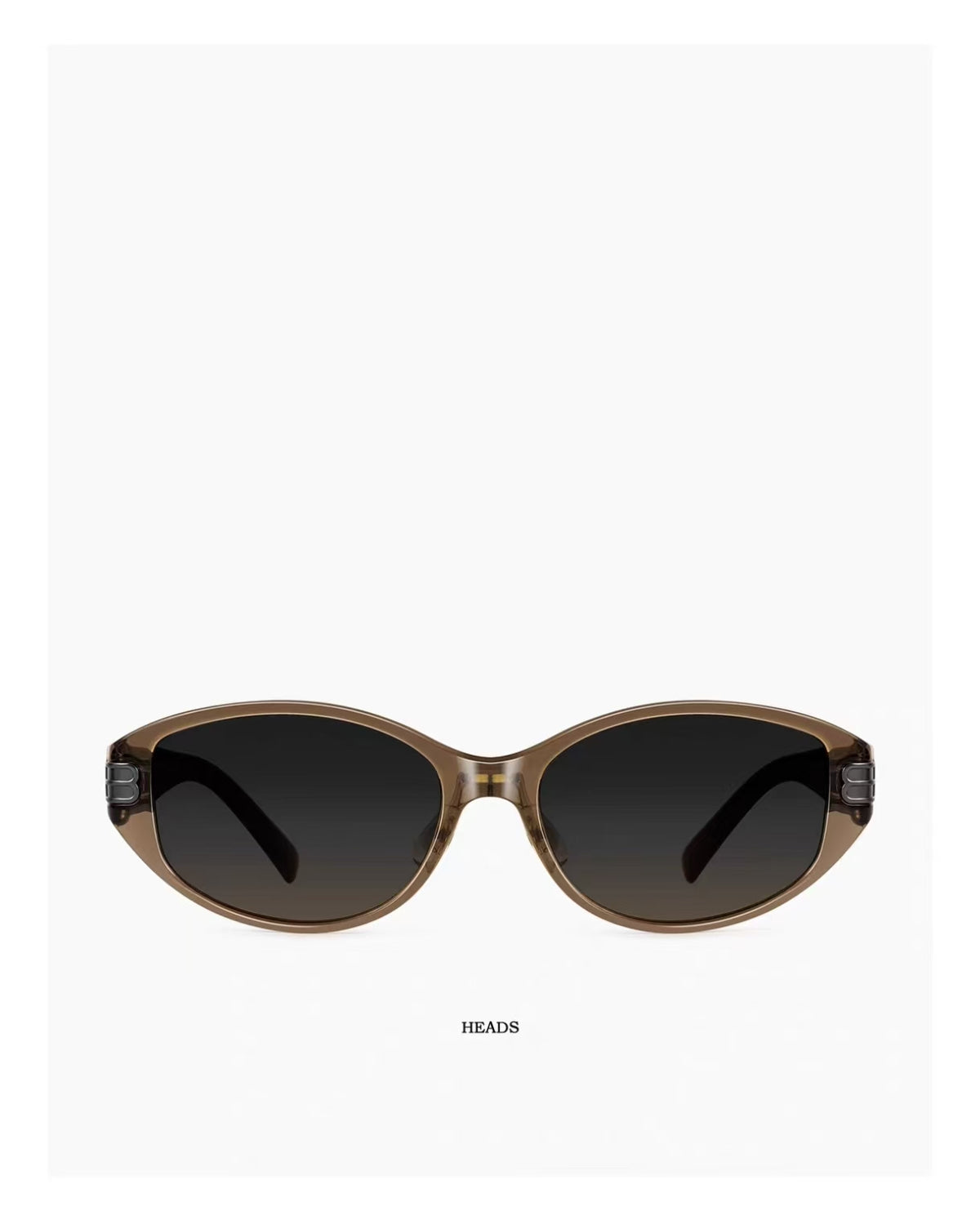 Mocha Brown men's tr90 narrow cat-eye sunglasses, product views
