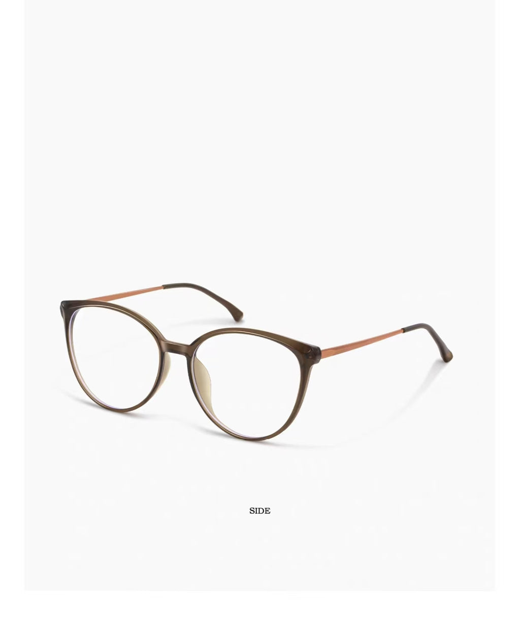 Women’s Retro Tortoiseshell Oversized Cat Eye Ultra-Light Glasses