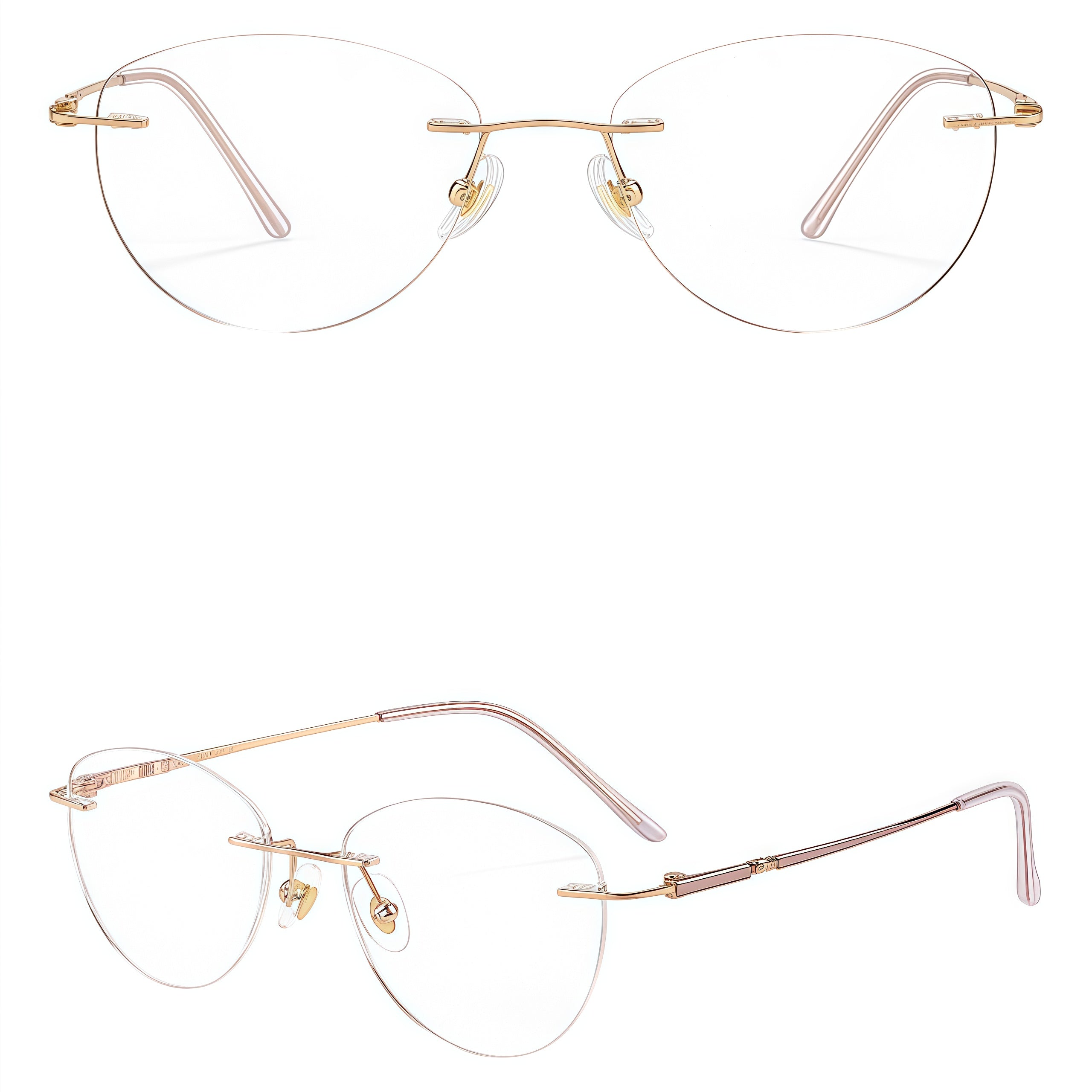 Elegant Sleek Rimless Eyeglasses