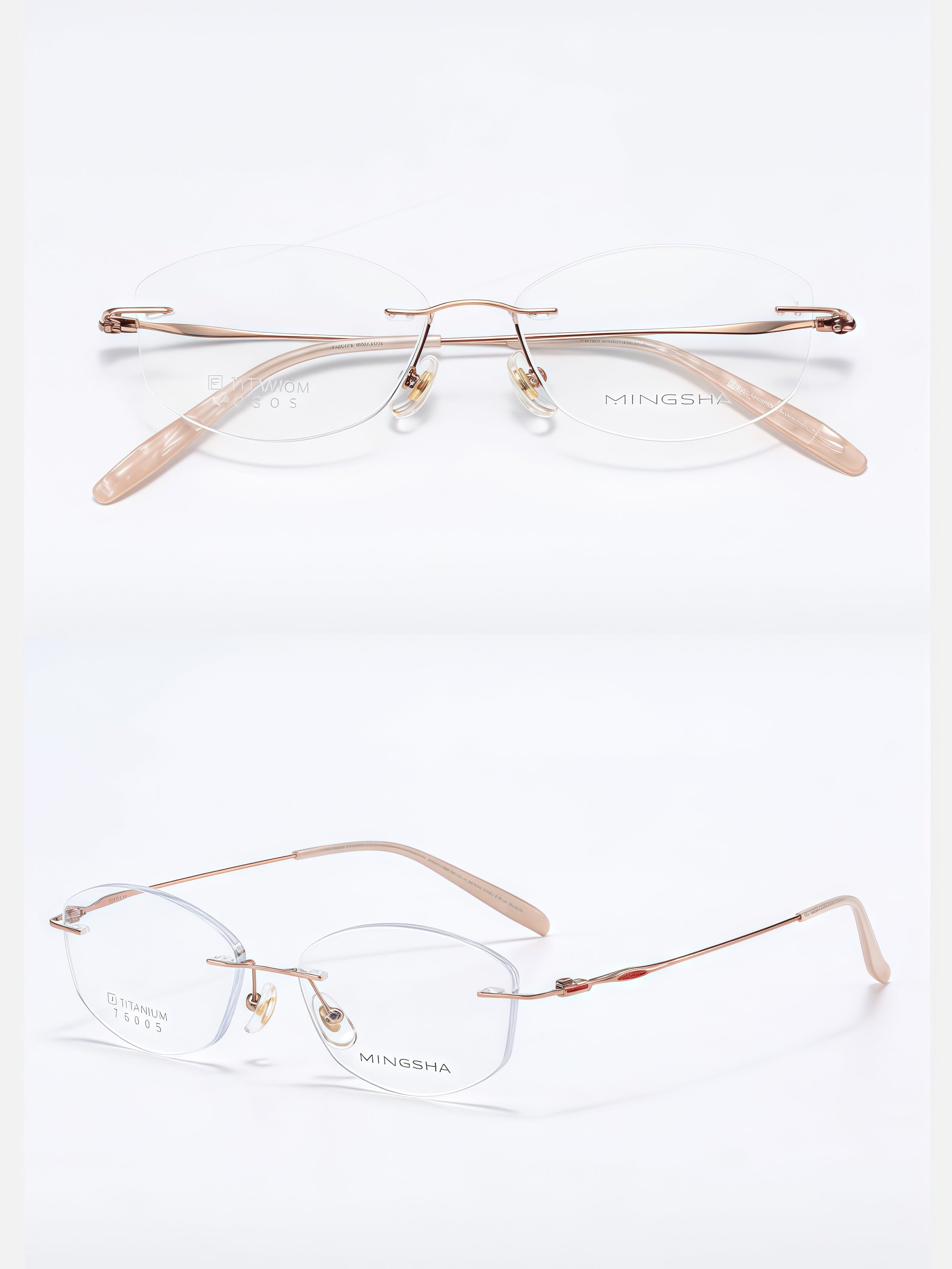 Elegant Minimalist Sophisticated Rimless Eyeglasses
