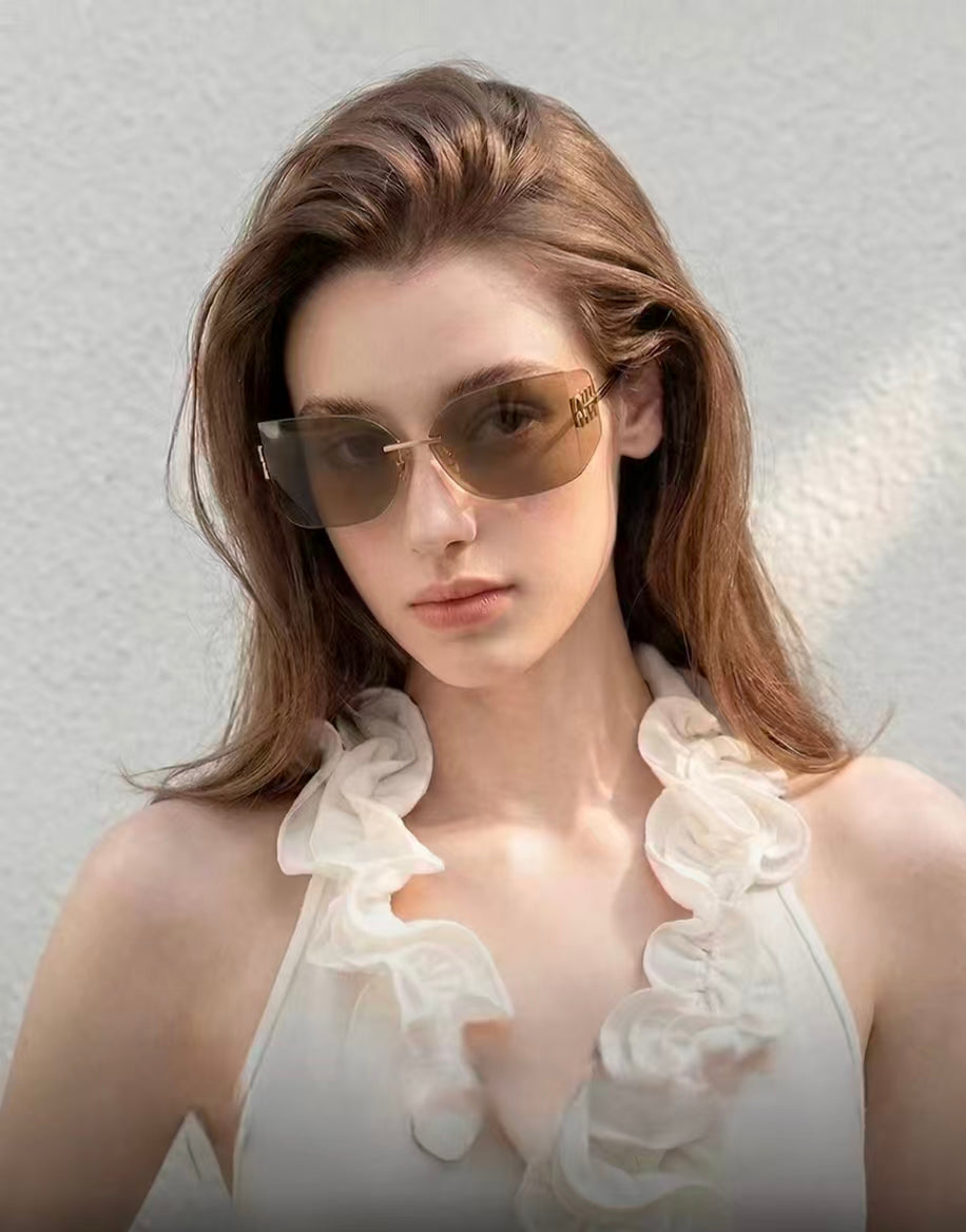 Y2K Vintage Women’s Oversized Shield UV400 Sunglasses