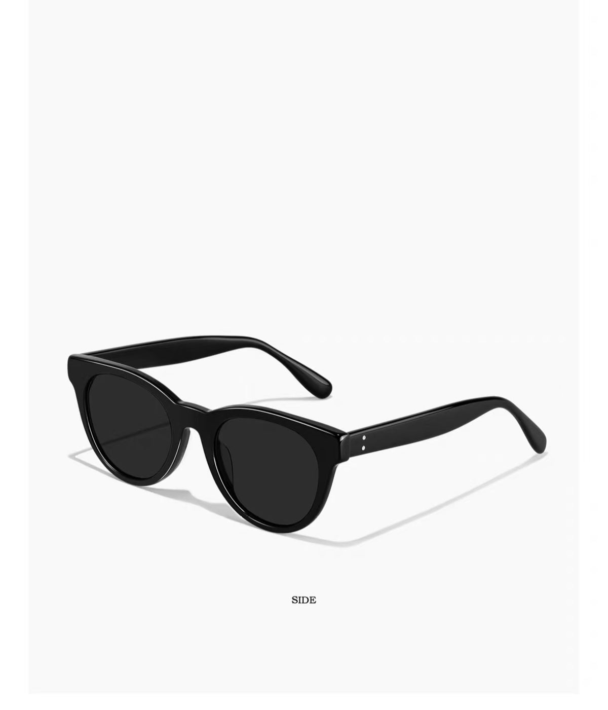 Black 45-degree product view of Summer Beach Women’s Luxury Acetate Nylon Cream UV400 Sunglasses