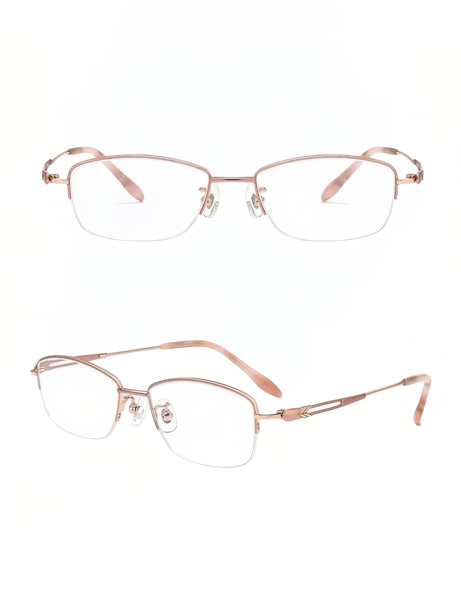 Sophisticated Minimalist Timeless Semi-Rimmed Eyeglasses