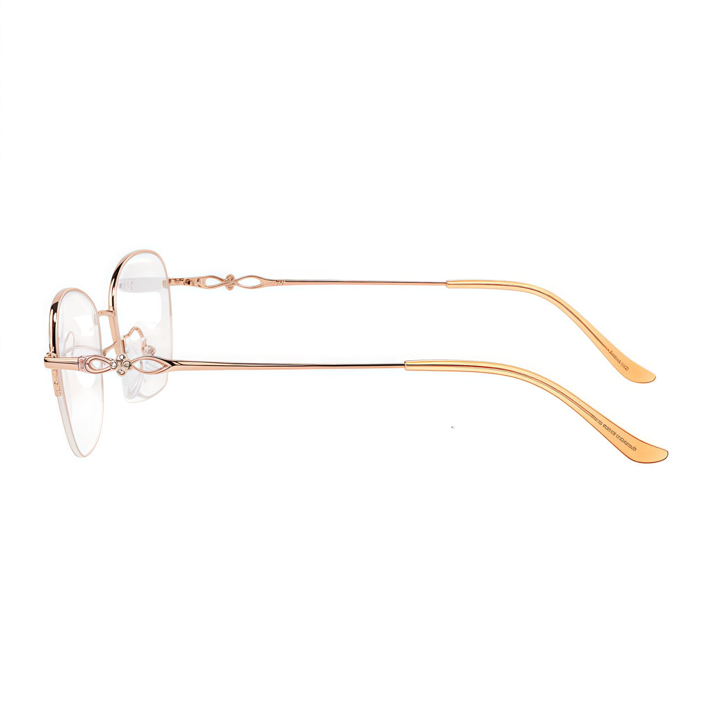 Sophisticated Minimalist Semi-Rimmed Glasses