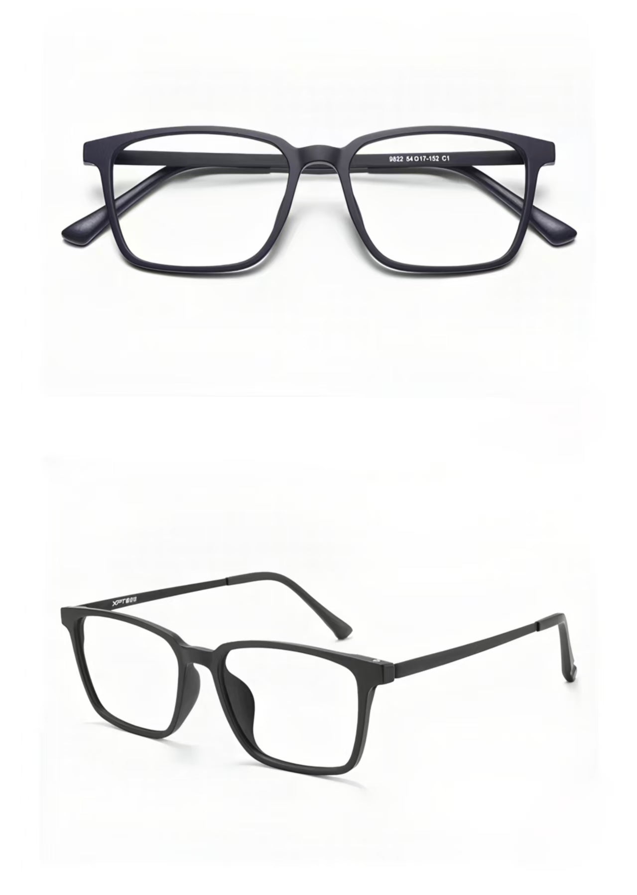 Unisex Ultra-Light Pure Titanium 54mm Full-Rim Glasses
