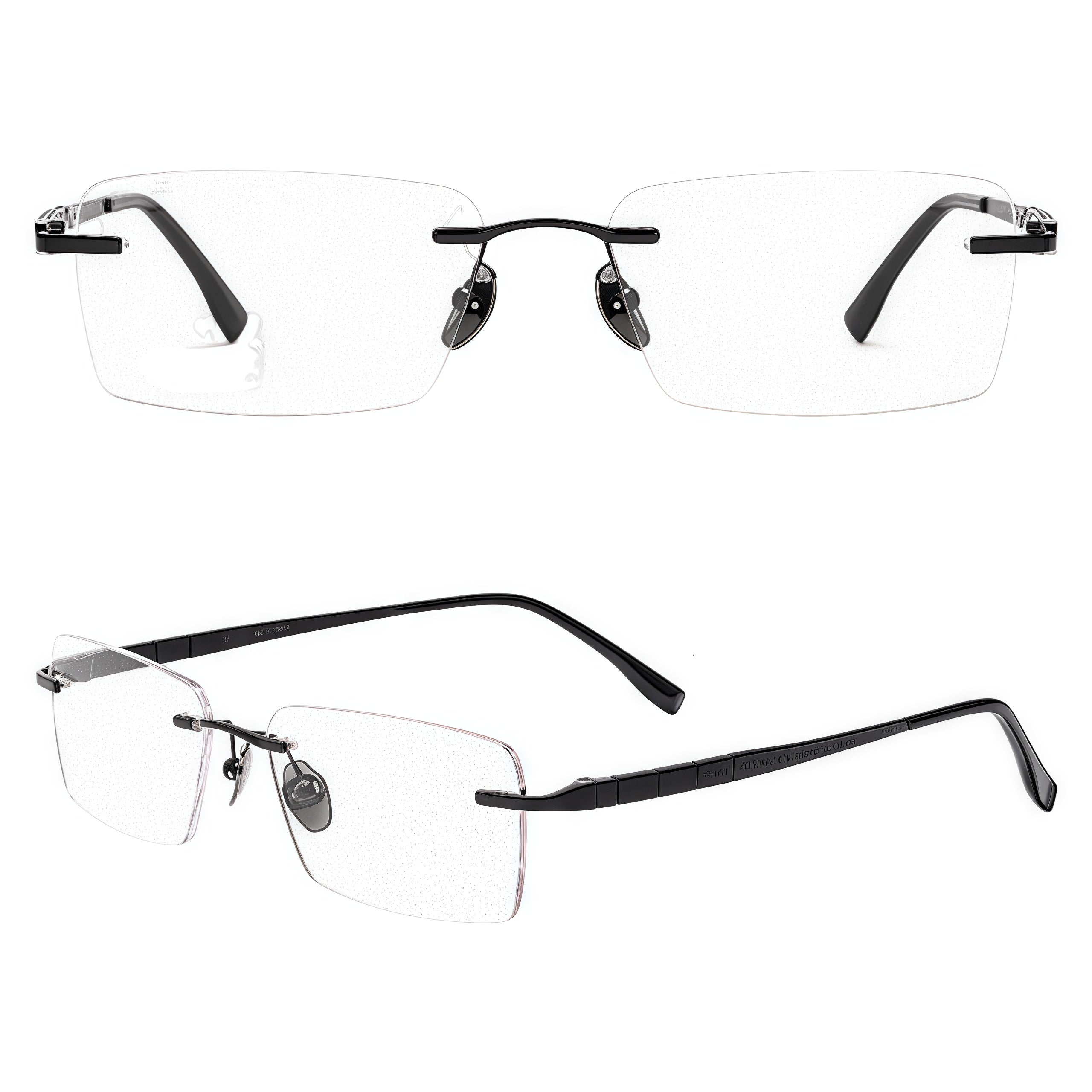Sophisticated Vintage Rimless Eyeglasses