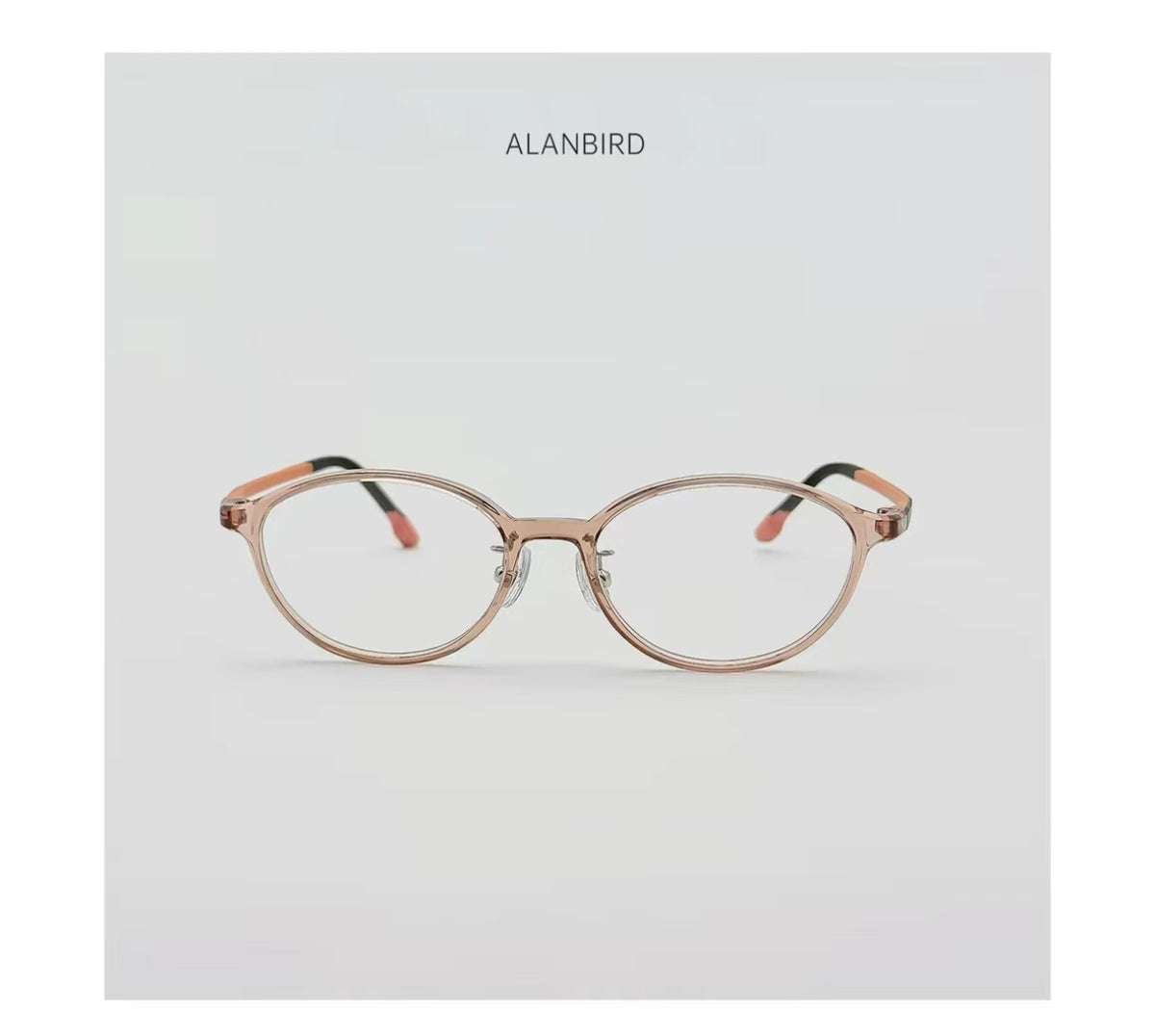 Burnt Orange acetate small-fit oval full-rim glasses, front product view