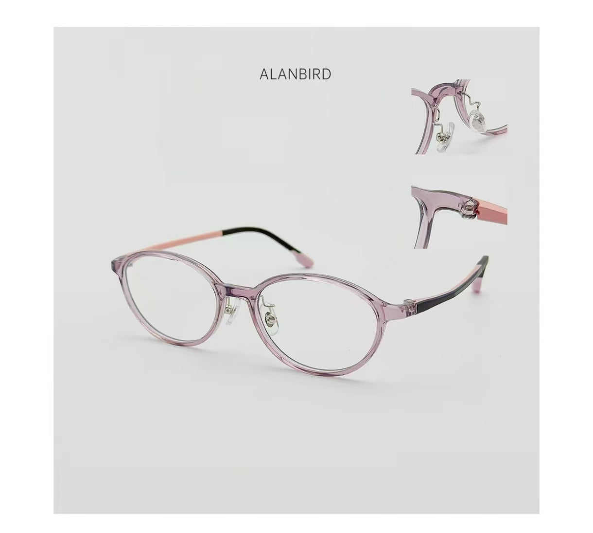 Women's Small-Fit Ultra-Light Acetate Full-Rim Glasses
