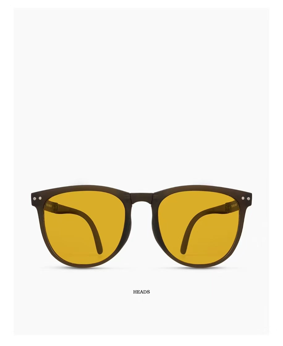 Amber Brown unisex tr90 soft-square sunglasses, product views