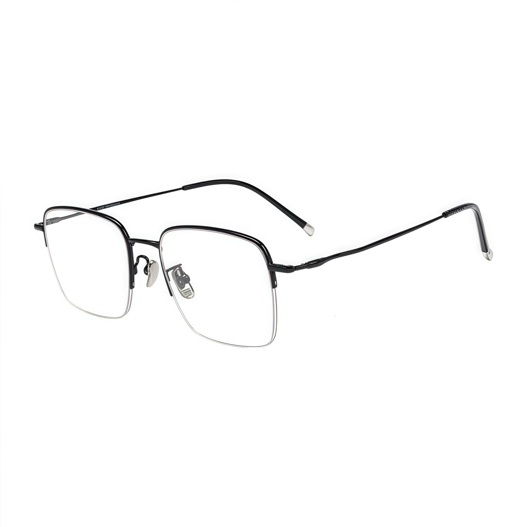 Refined Business Style Semi-Rimmed Eyeglasses