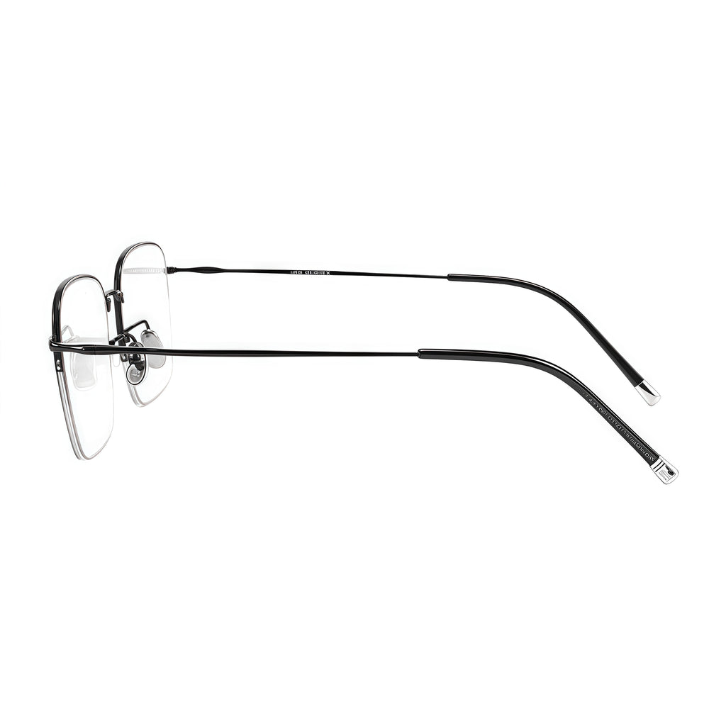 Refined Business Style Semi-Rimmed Eyeglasses