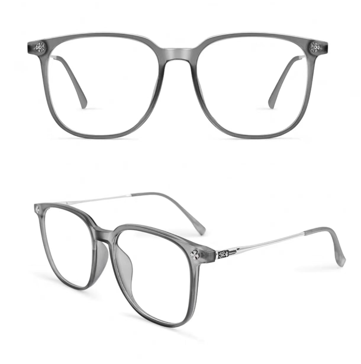 Unisex Chic Matte Oversized Square Anti-Blue Light Prescription Glasses