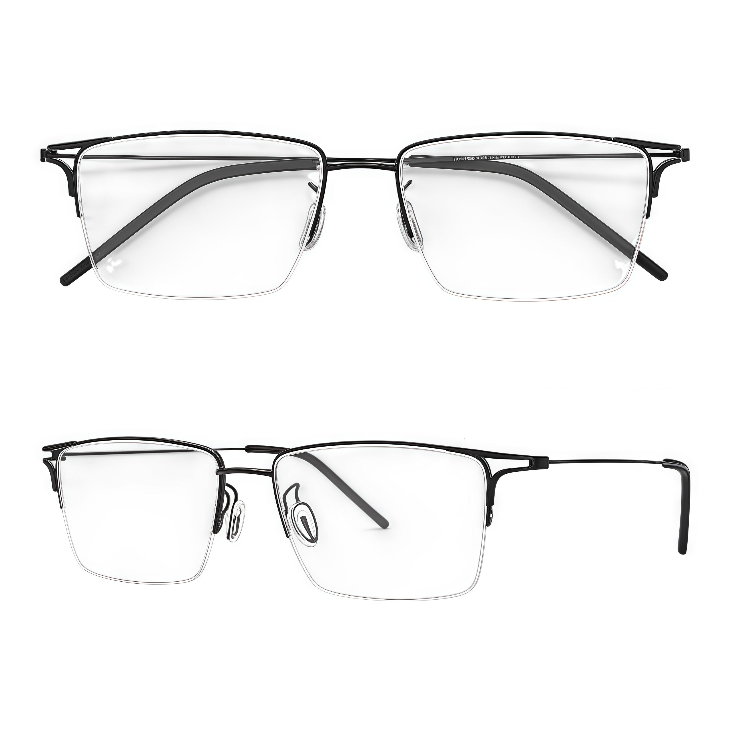 Timeless Contemporary Semi-Rimmed Glasses