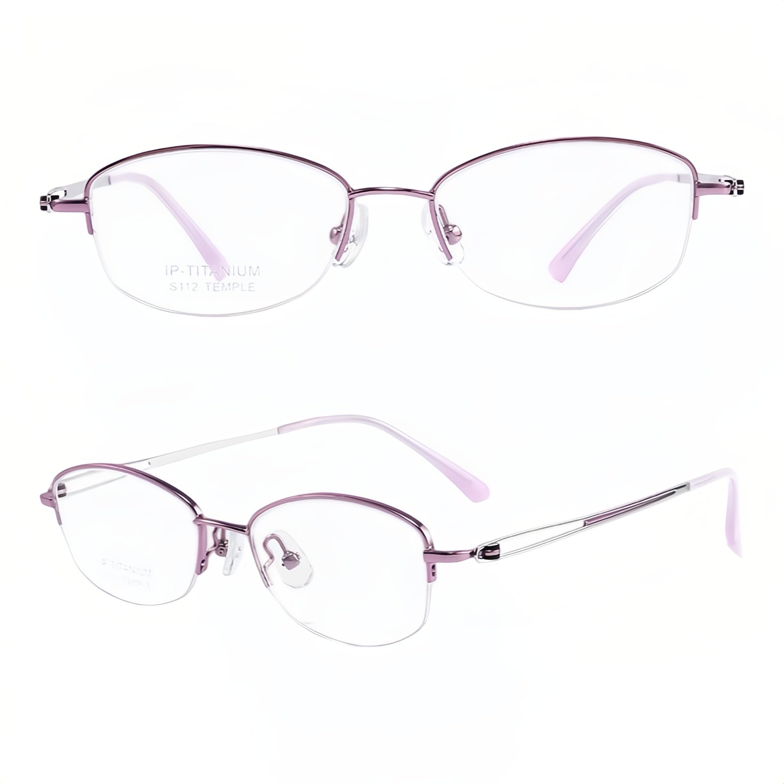 Elegant Sophisticated Semi-Rimmed Eyeglasses