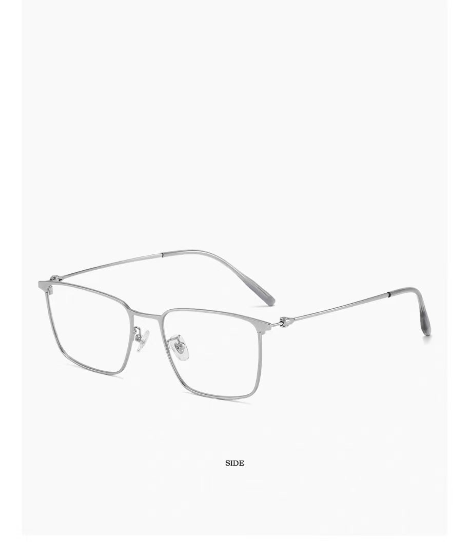 Men’s Business Ultra-Light Titanium Thin Black Anti-Blue Light Prescription Glasses