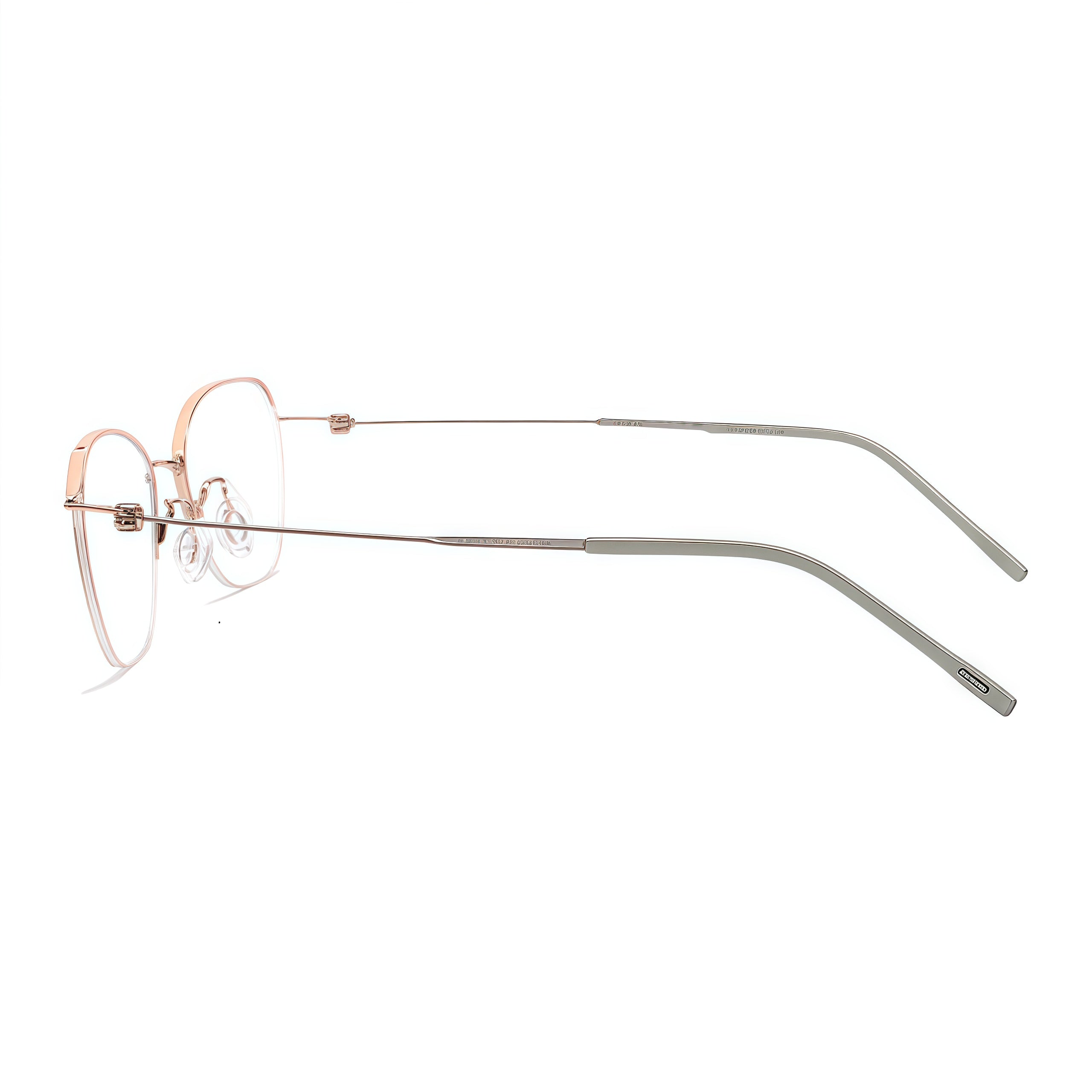 Modern Bold Semi-Rimmed Eyeglasses