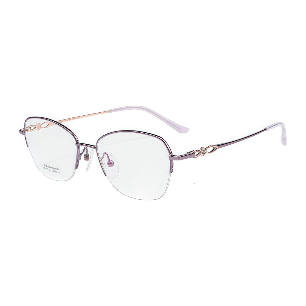 Sophisticated Minimalist Semi-Rimmed Glasses