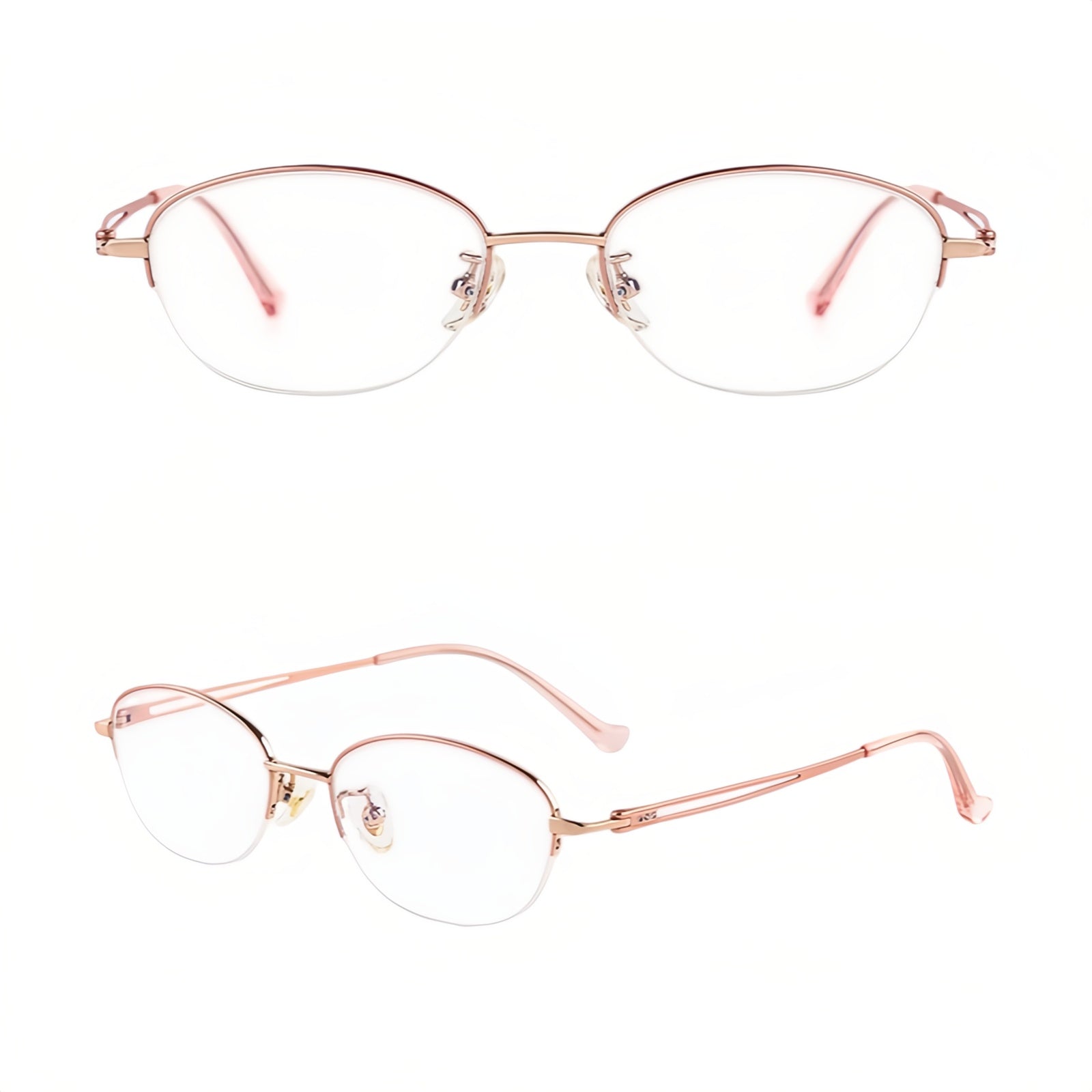 Artistic Soft Style Semi-Rimmed Eyeglasses