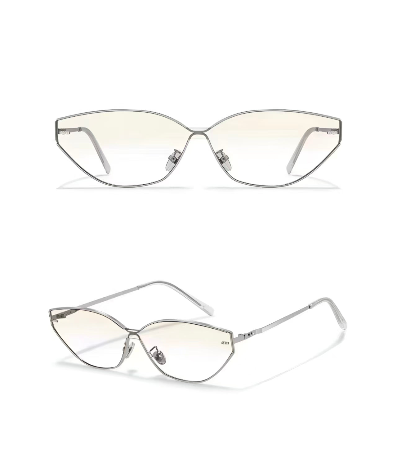 Y2K Women’s Luxury Rimless Small Oval UV400 Sunglasses