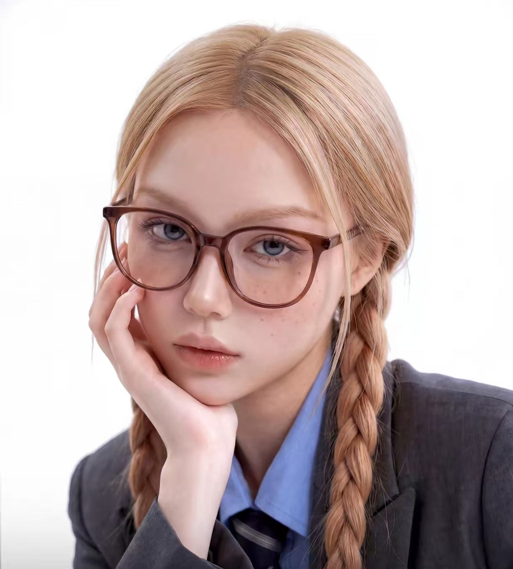 Women’s Ultra-Light Retro Oversized Prescription Ready Glasses Frame