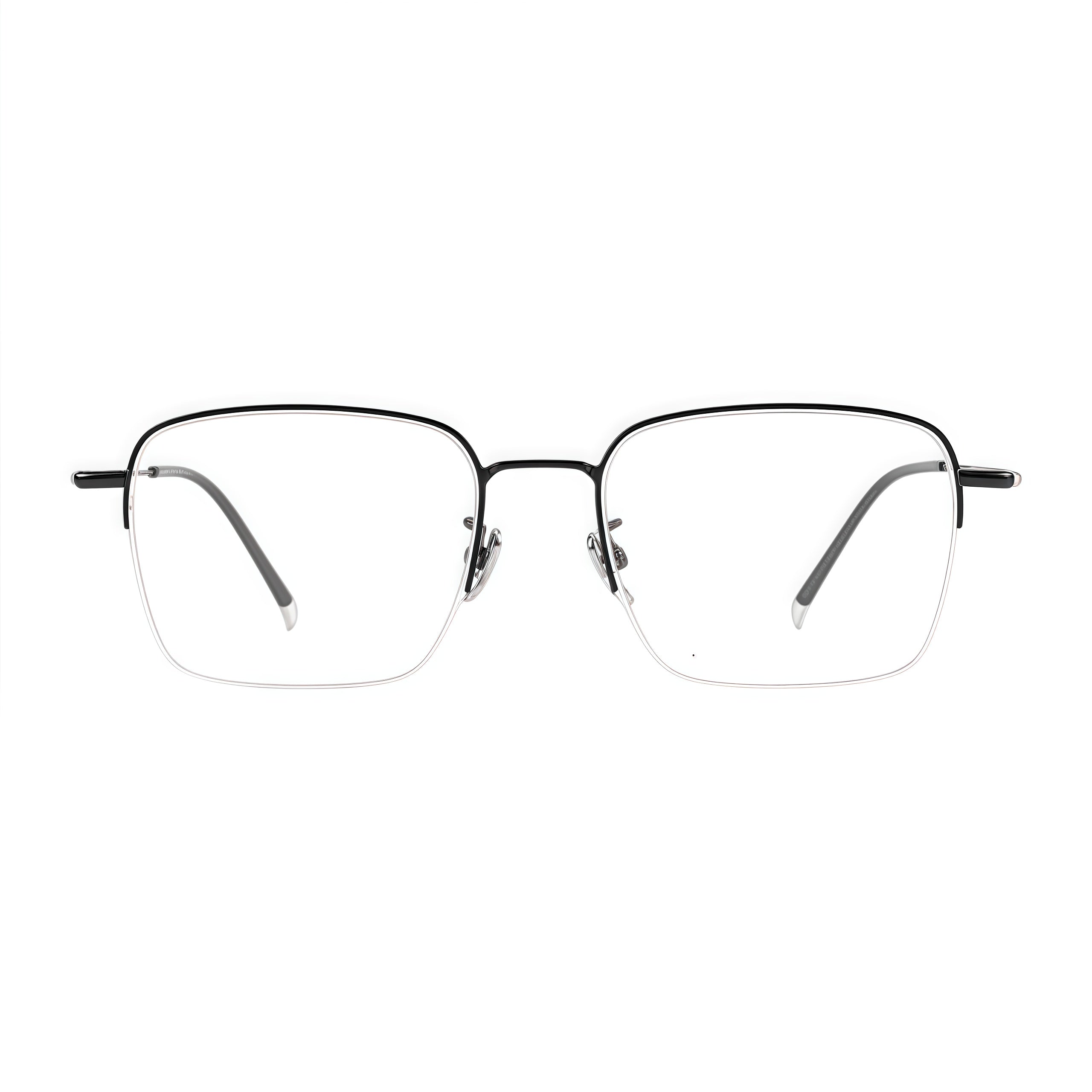 Refined Business Style Semi-Rimmed Eyeglasses