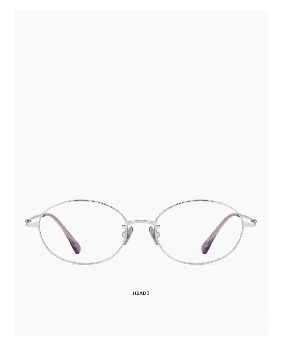 Women’s Ultra-Light Titanium Small Oval Anti-Blue Light High Prescription Glasses