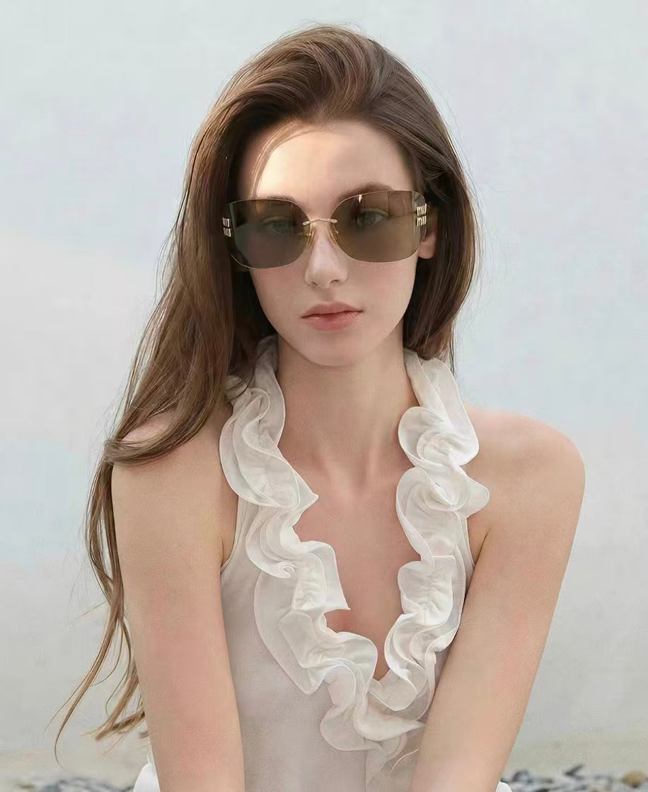 Y2K Vintage Women’s Oversized Shield UV400 Sunglasses