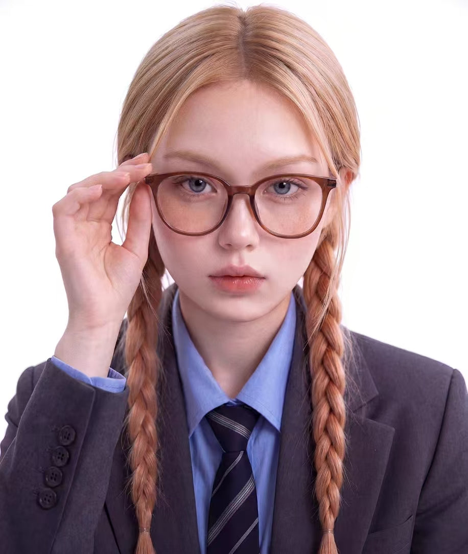 Women’s Ultra-Light Retro Oversized Prescription Ready Glasses Frame