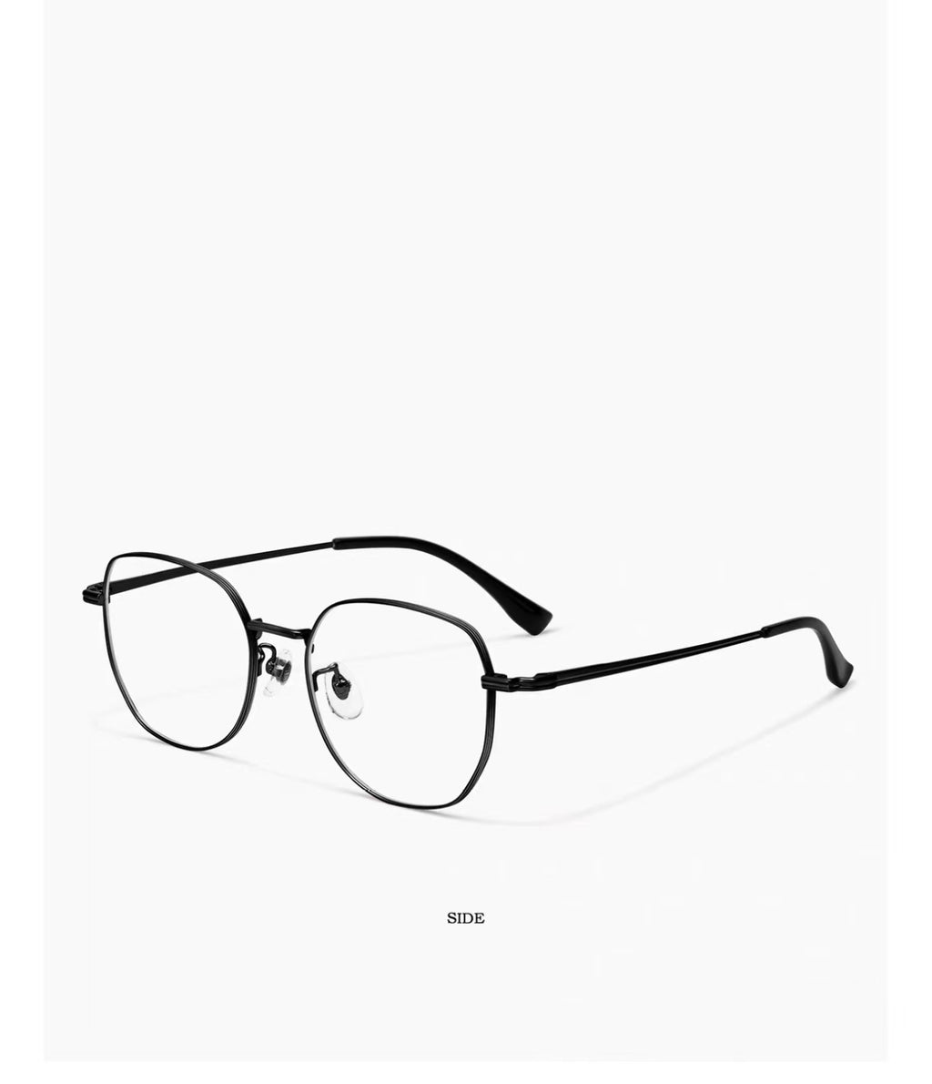 Men’s Ultra-Light Pure Titanium Retro Oversized Anti-Blue Light Prescription Glasses