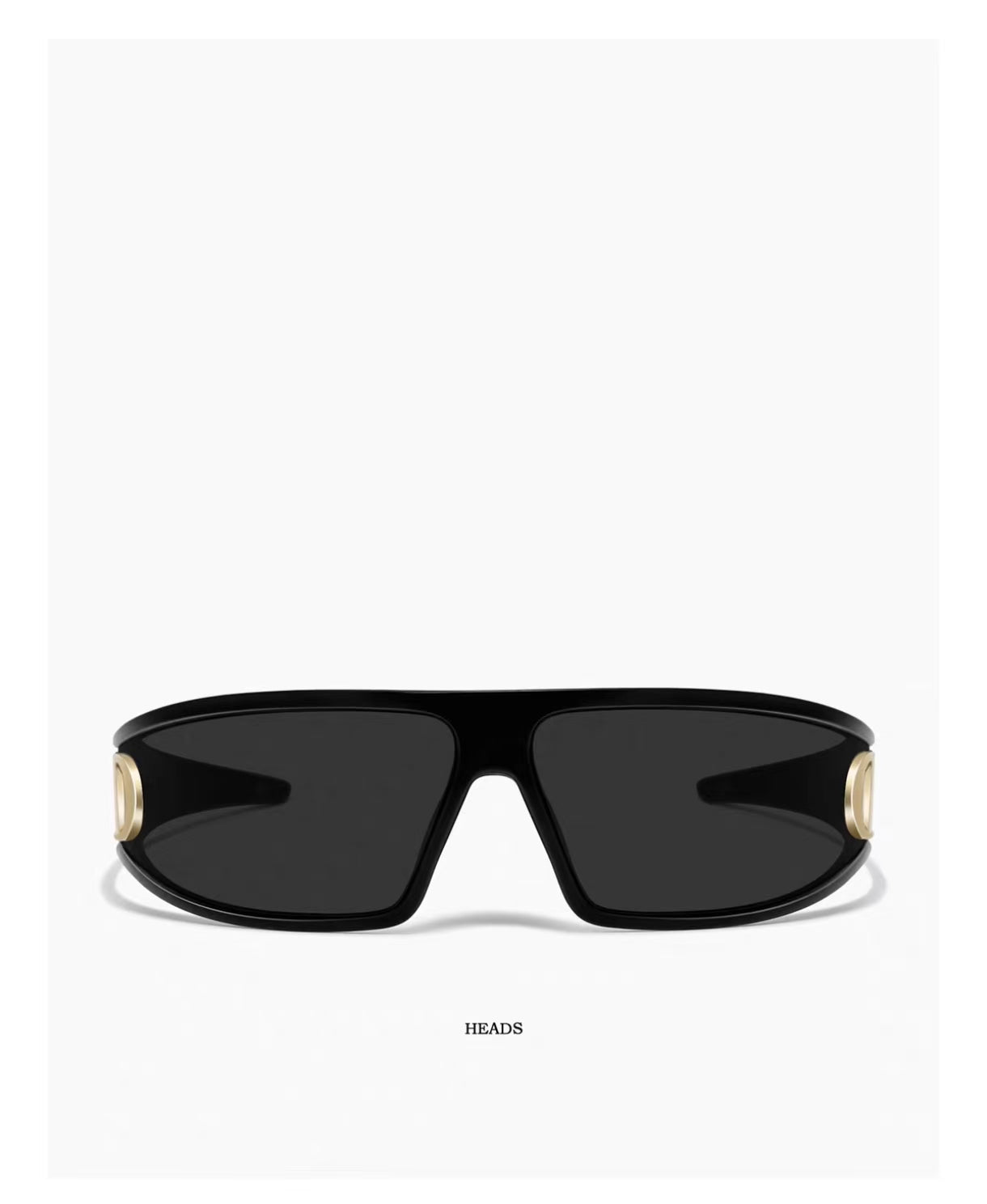 Black women's tr90 narrow shield sunglasses, product views