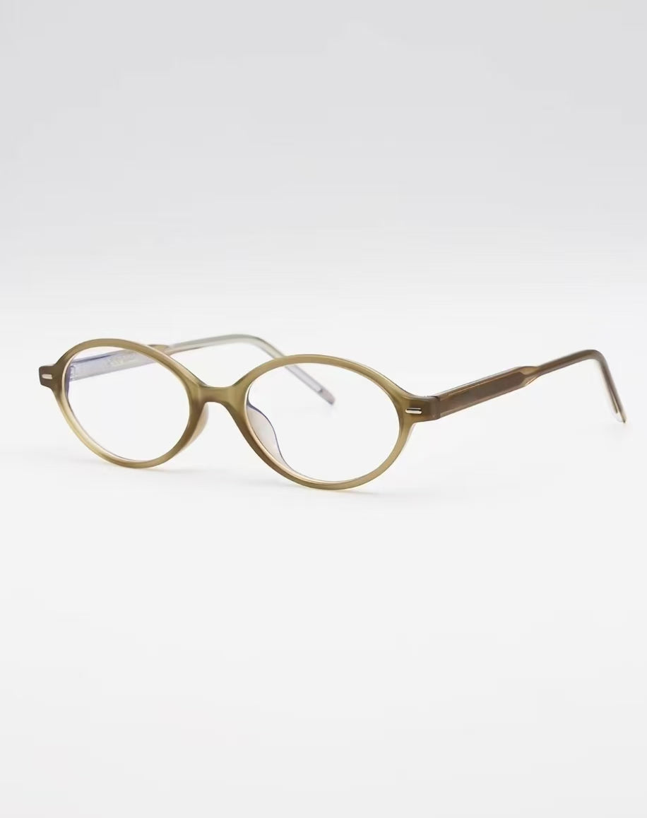 Unisex Acetate Oval 51mm Full-Rim Glasses