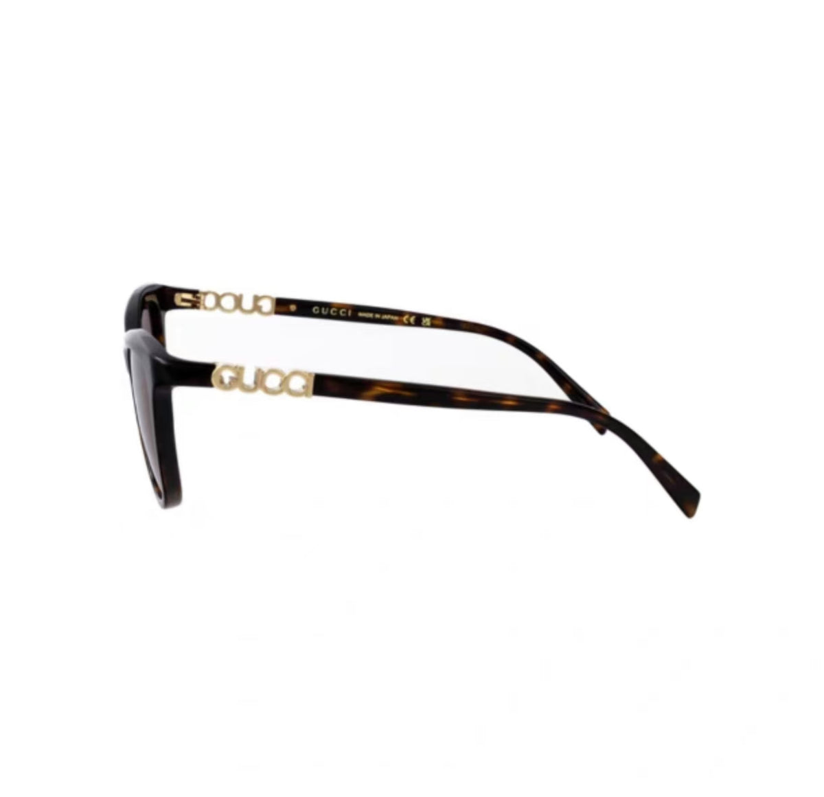 Brown side product view of Gucci Luxury Women’s Brown Geometric Sunglasses