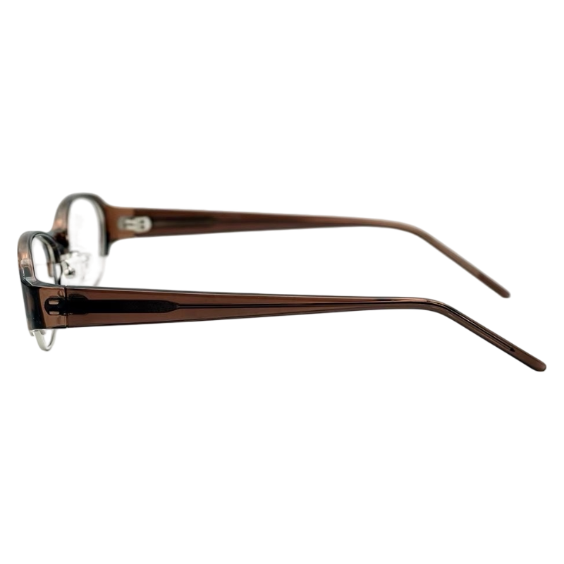 Sleek Minimalist Semi-Rimmed Eyeglasses