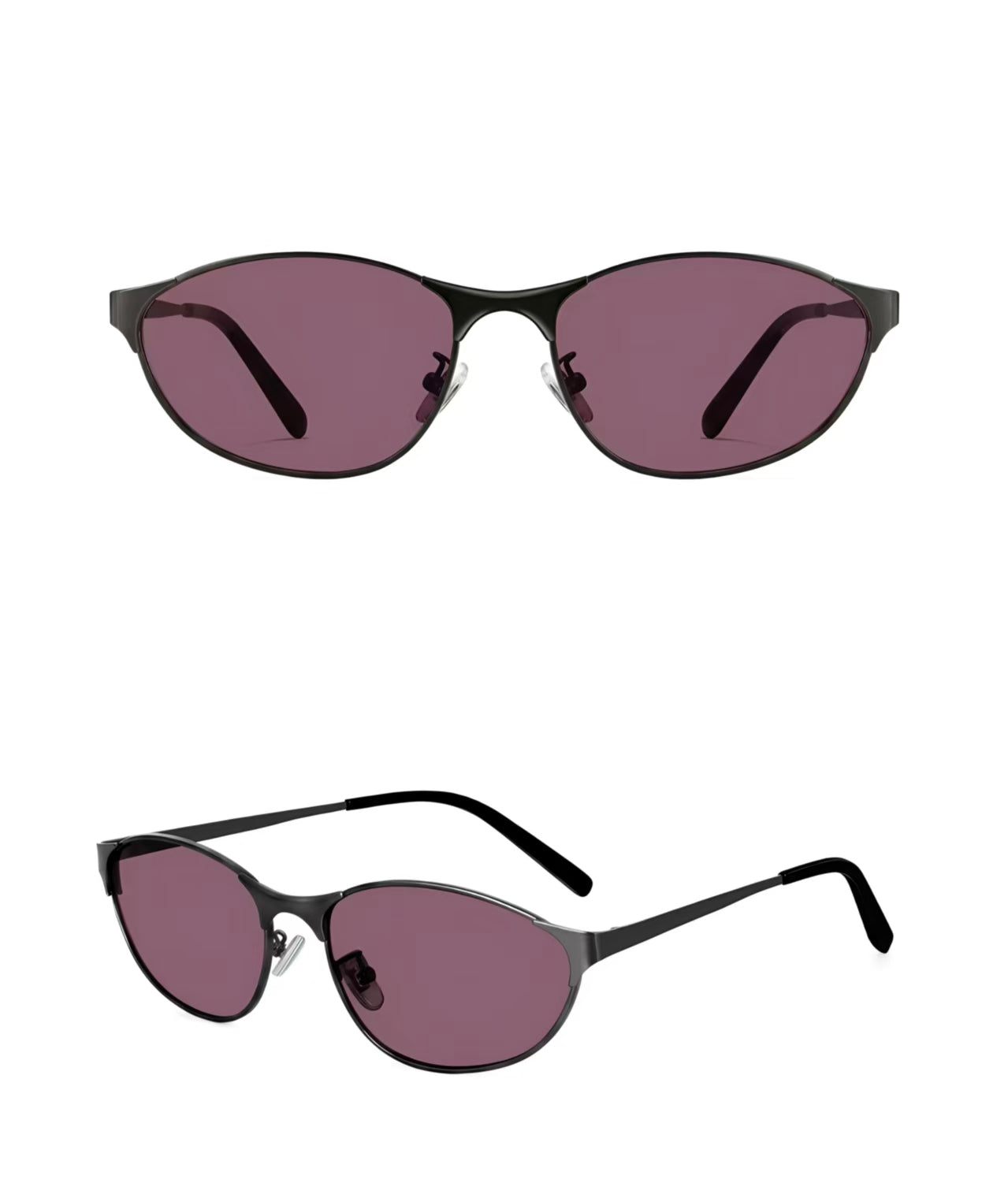 Y2K Vintage Women’s Blue Small Cat Eye Sunglasses