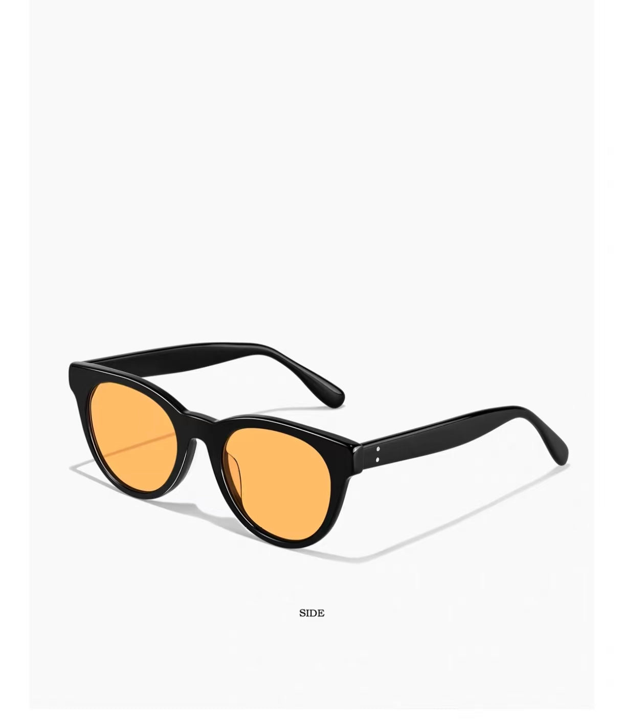 Black & Orange 45-degree product view of Summer Beach Women’s Luxury Acetate Nylon Cream UV400 Sunglasses