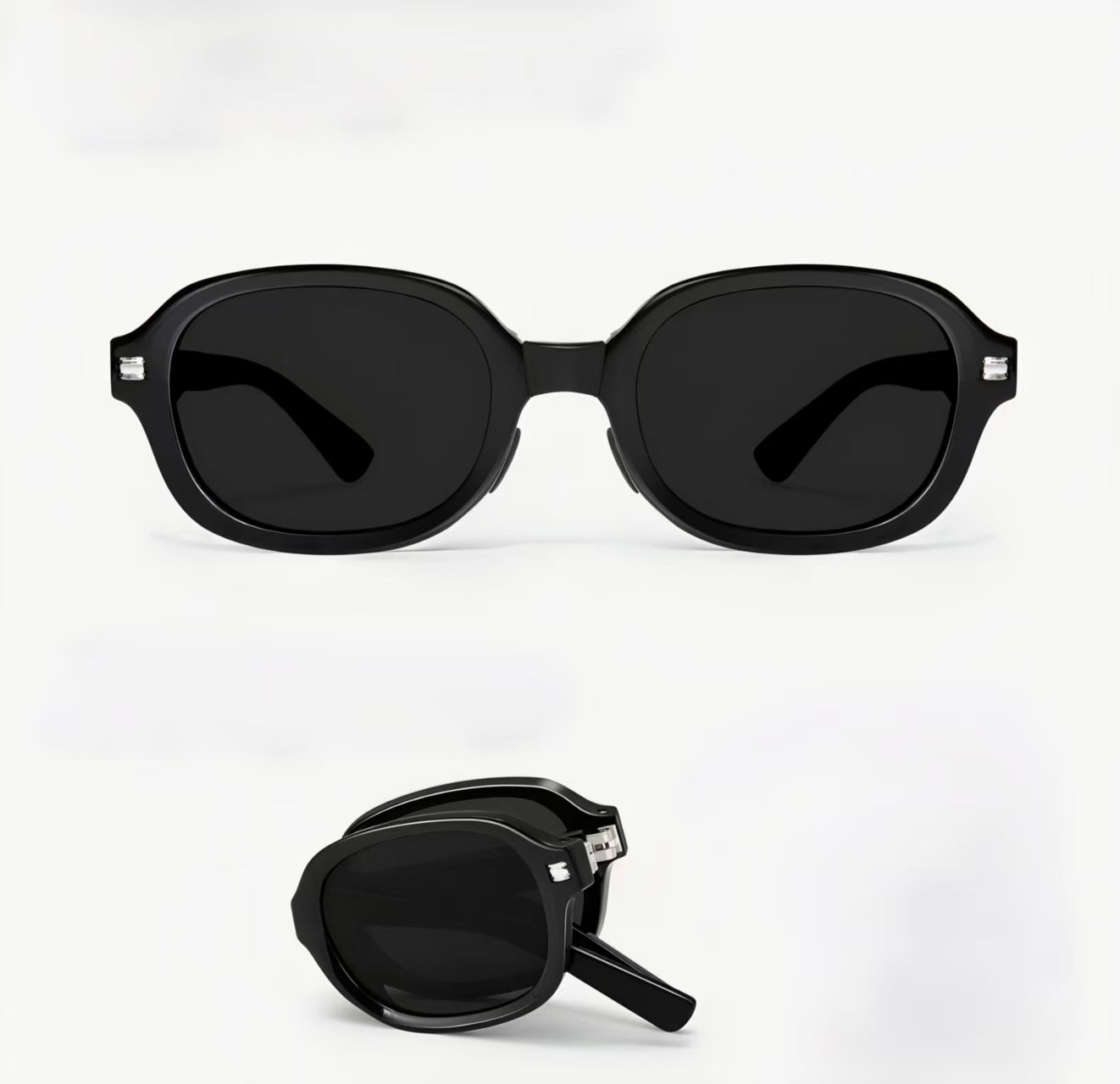 Vintage Women’s Tortoise Shell Folding Small Oval UV400 Polarized Sunglasses
