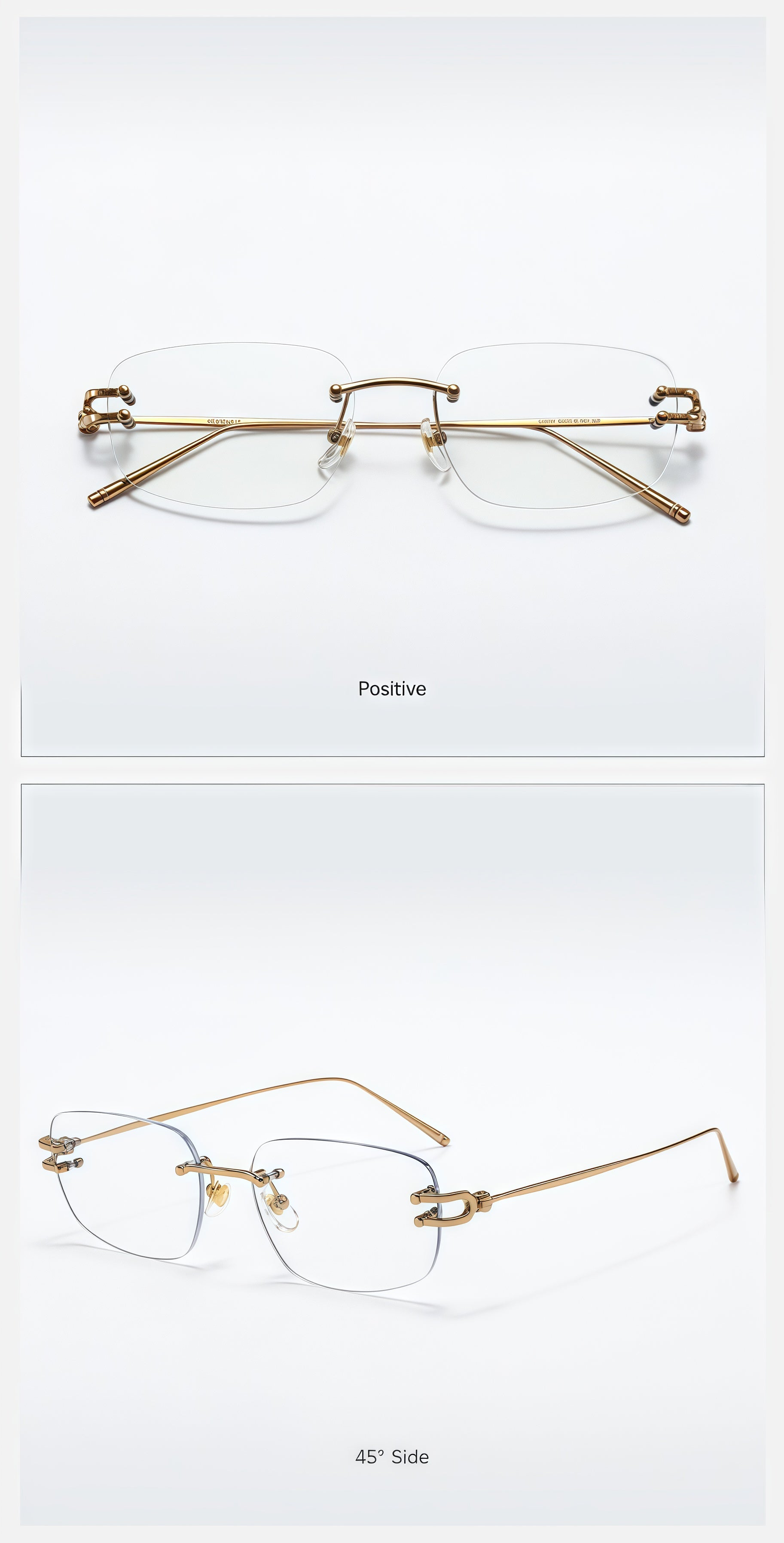 Unisex Chic Semi-titanium Rimless Glasses