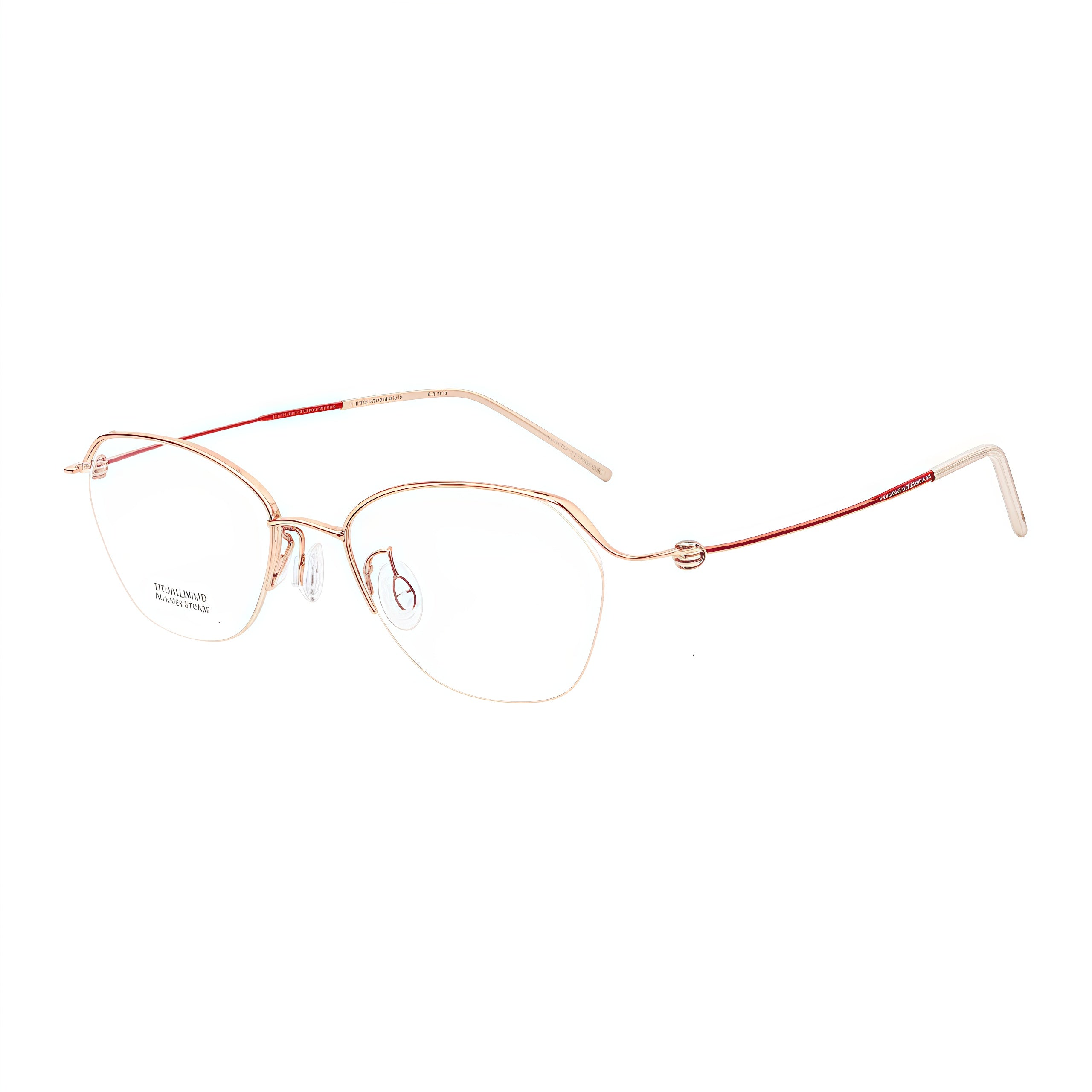 Modern Bold Semi-Rimmed Eyeglasses