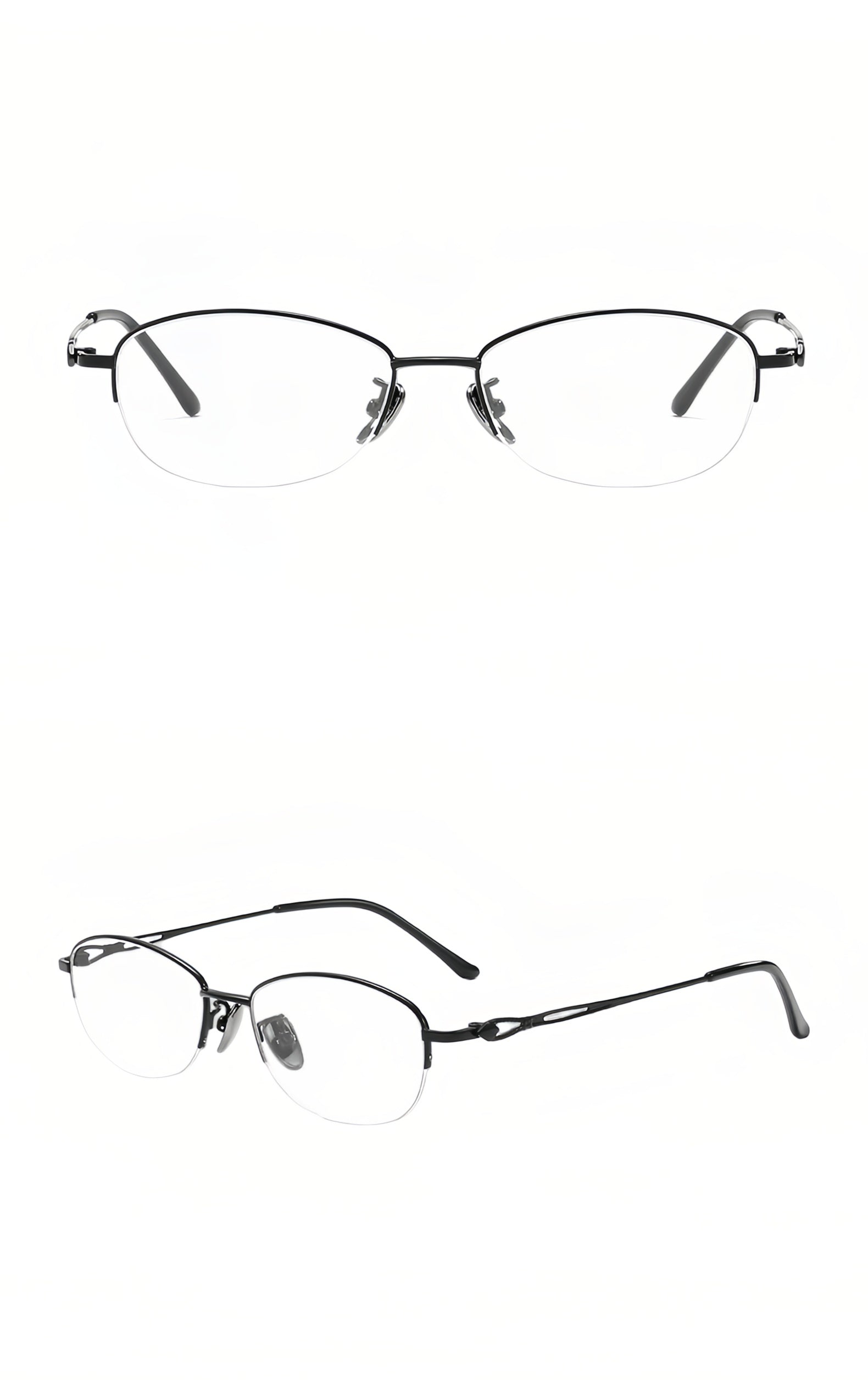 Elegant Soft Style Semi-Rimmed Eyeglasses
