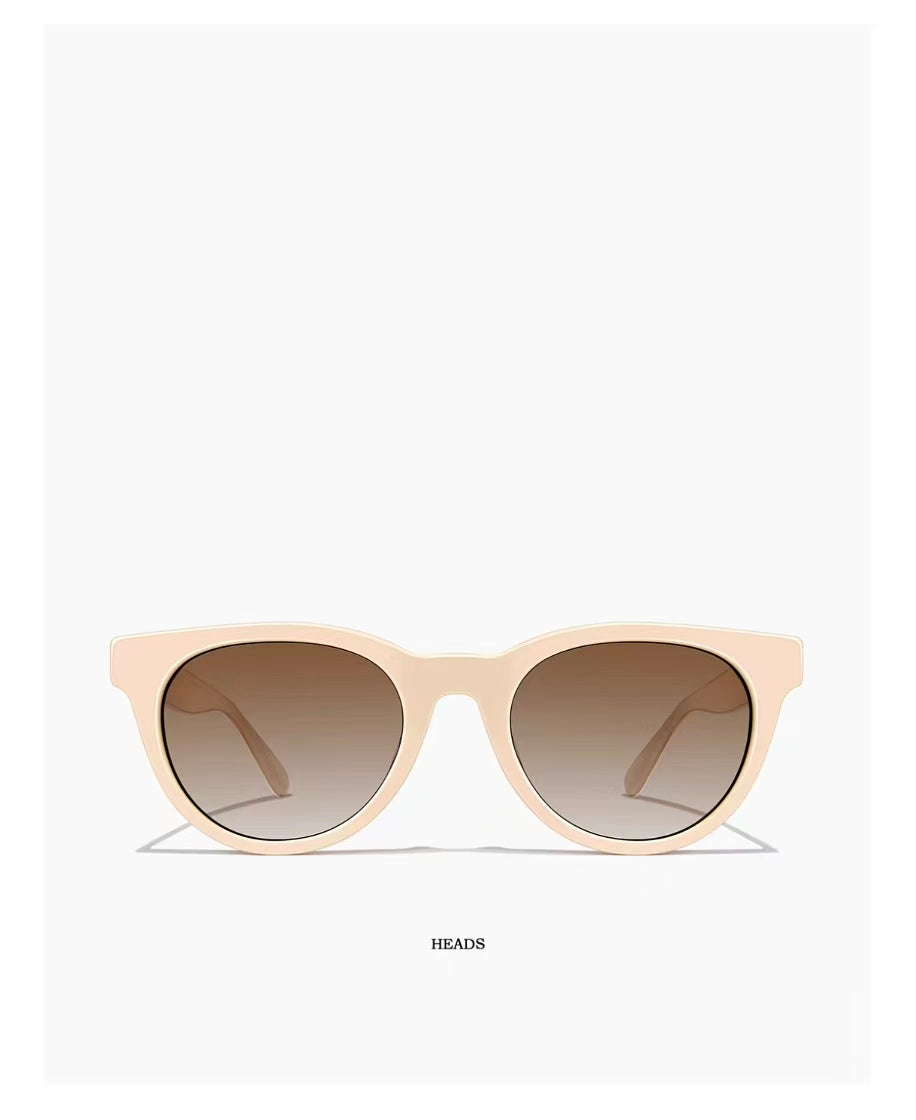Ivory front product view of Summer Beach Women’s Luxury Acetate Nylon Cream UV400 Sunglasses