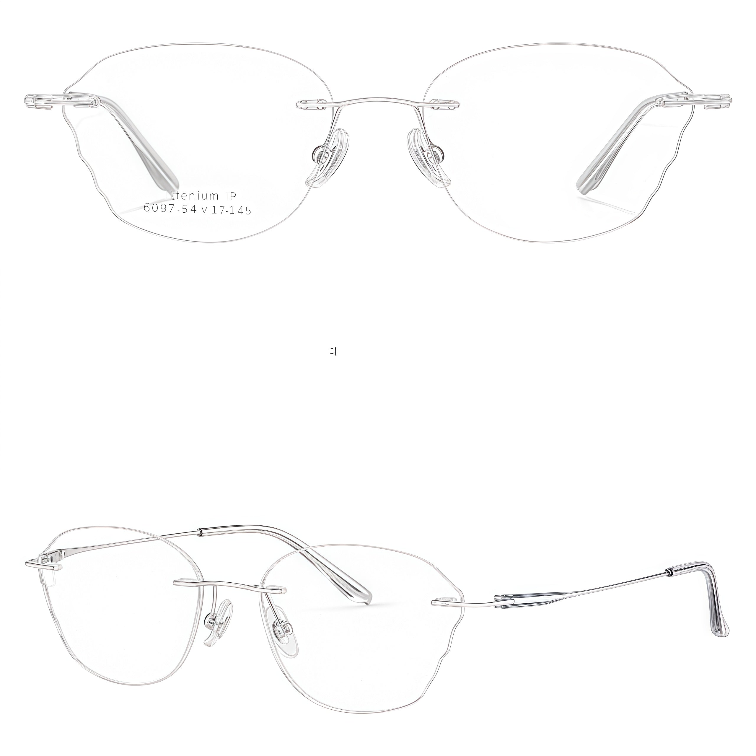 Elegant Sleek Rimless Glasses