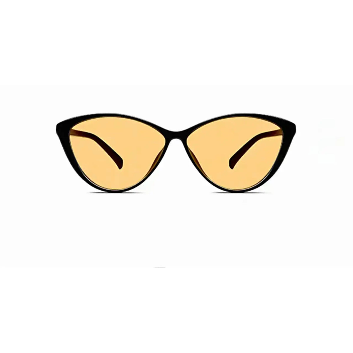 Women’s Black Orange full-rim cat-eye sunglasses, straight-on product view