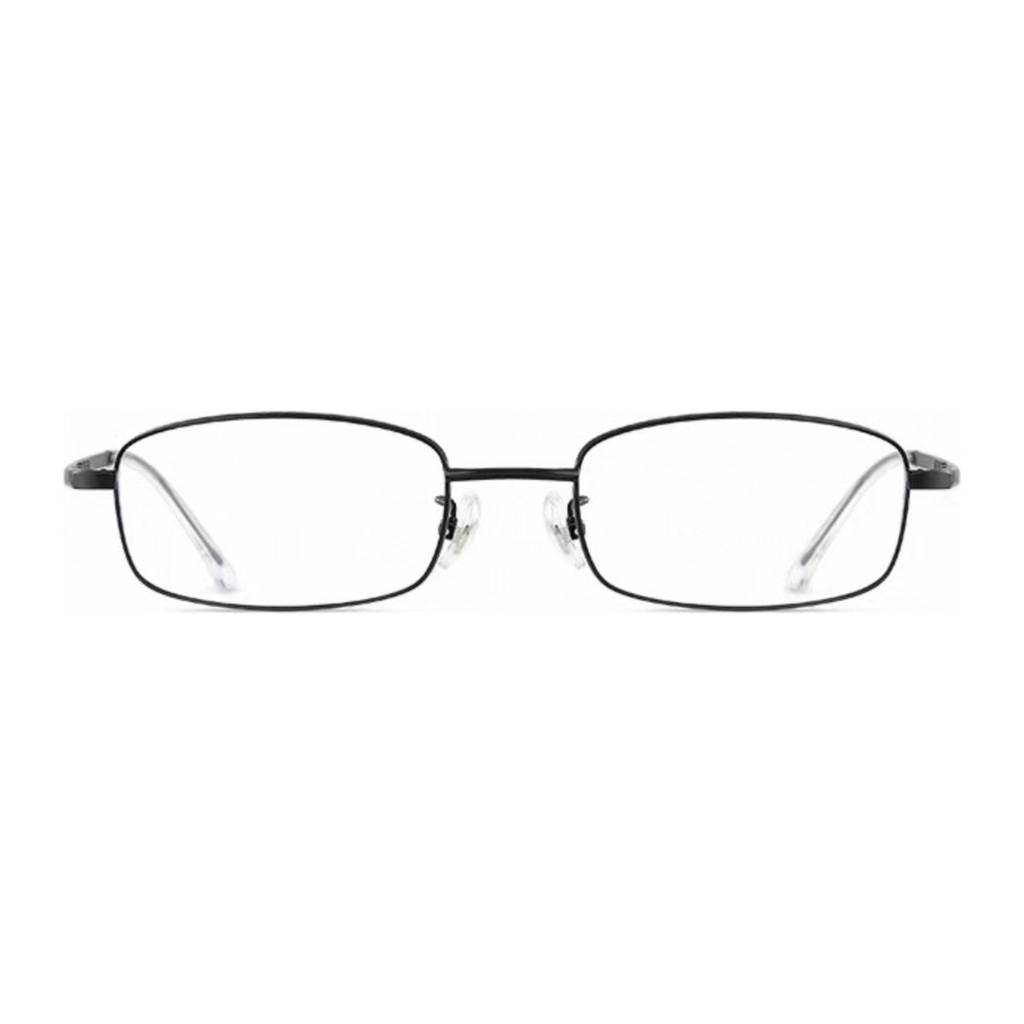 Black ultra-light alloy rectangular full-rim frame, front product view